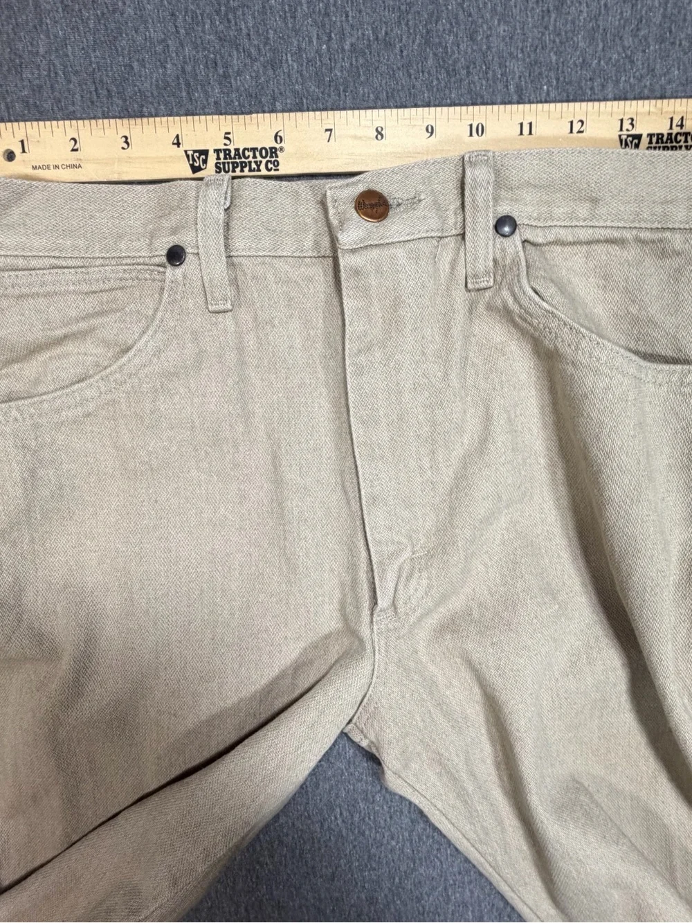 Wrangler Cowboy Cut Jeans Pants Mens 30x36 Tan Classic Fit Straight Leg Work